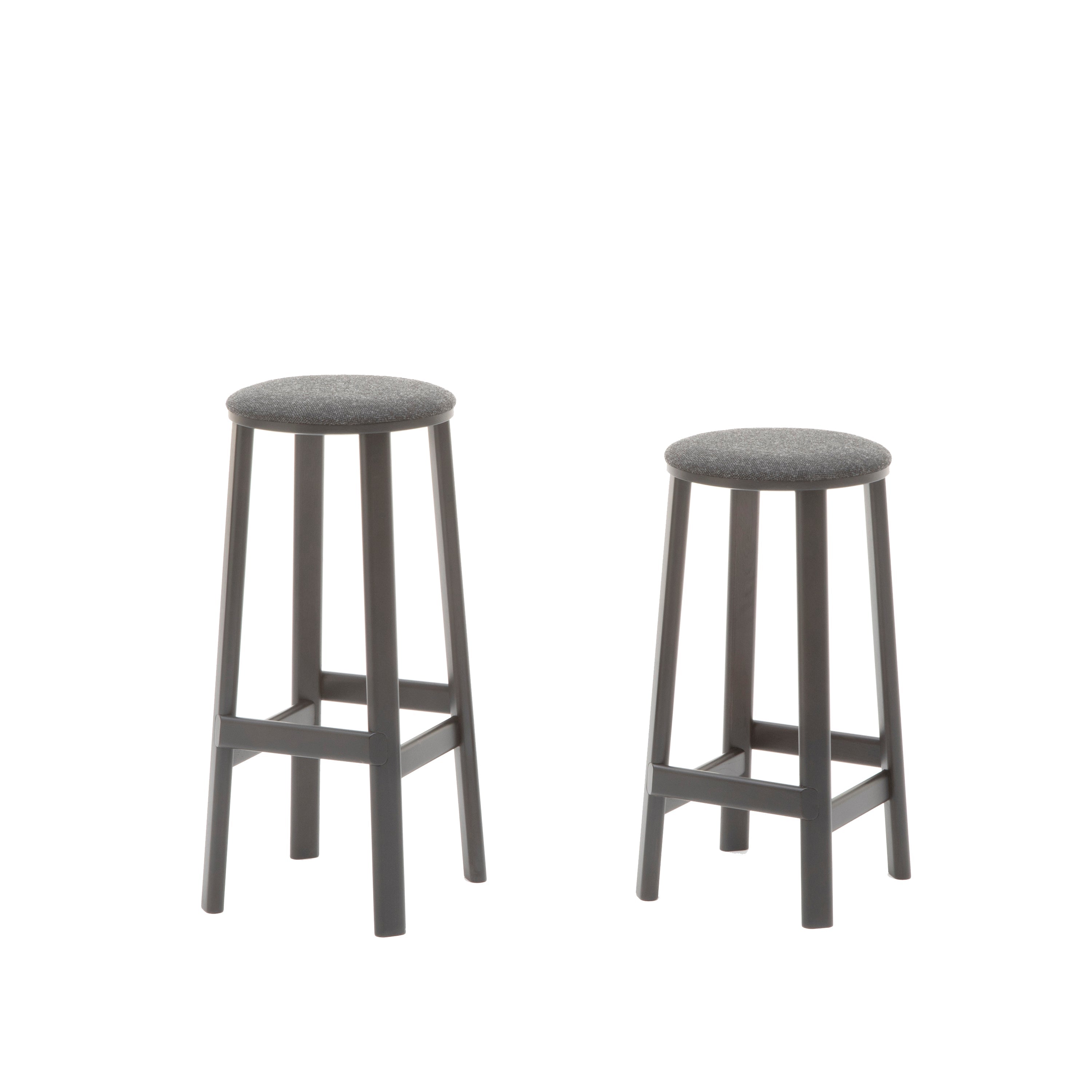 Archive Bar + Counter Stool with Seat Pad: Bar + Counter + Black + Greg Black