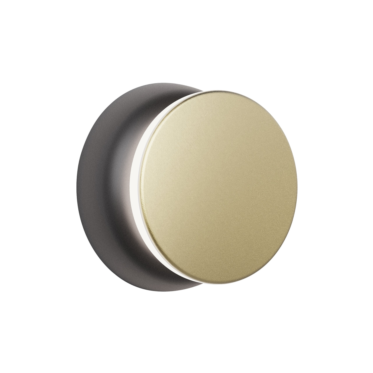 Totem Puck: Matte Black + Brass