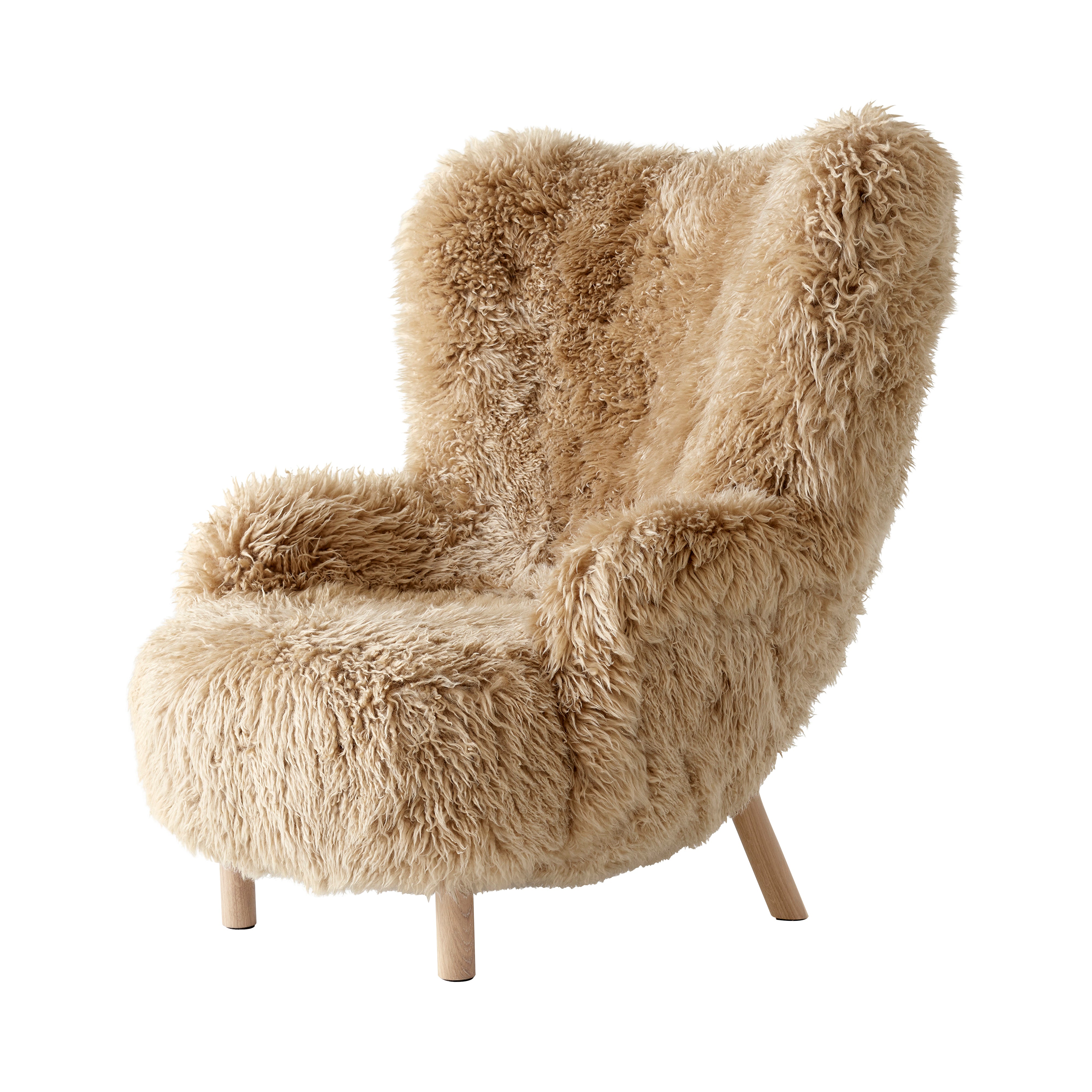 Petra Lounge Chair VB3: Oiled Oak + Sheepskin Honey