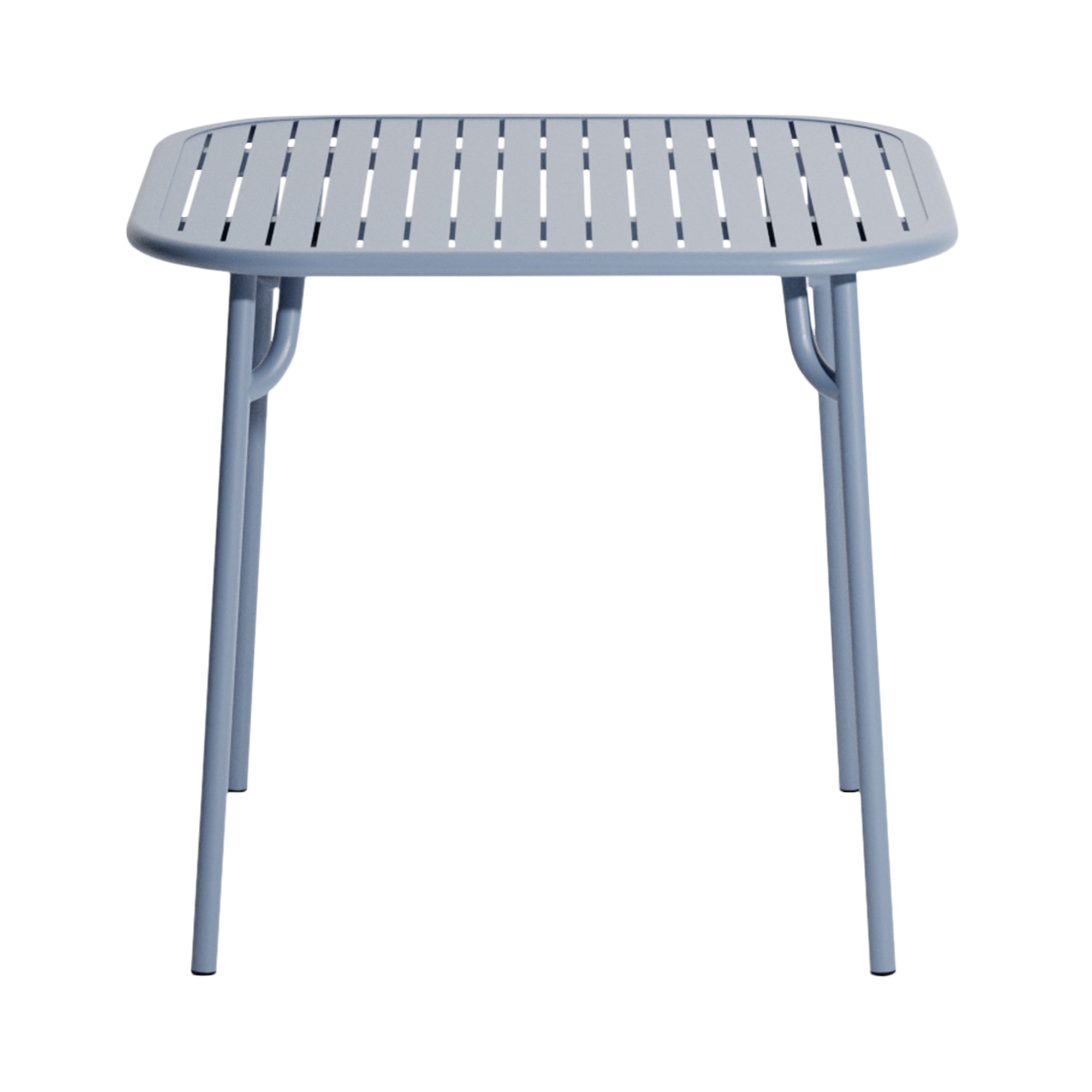 Week-End Square Dining Table with Slats: Pigeon Blue