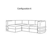 Pillow Modular Sofa: Fabric + Configuration 4