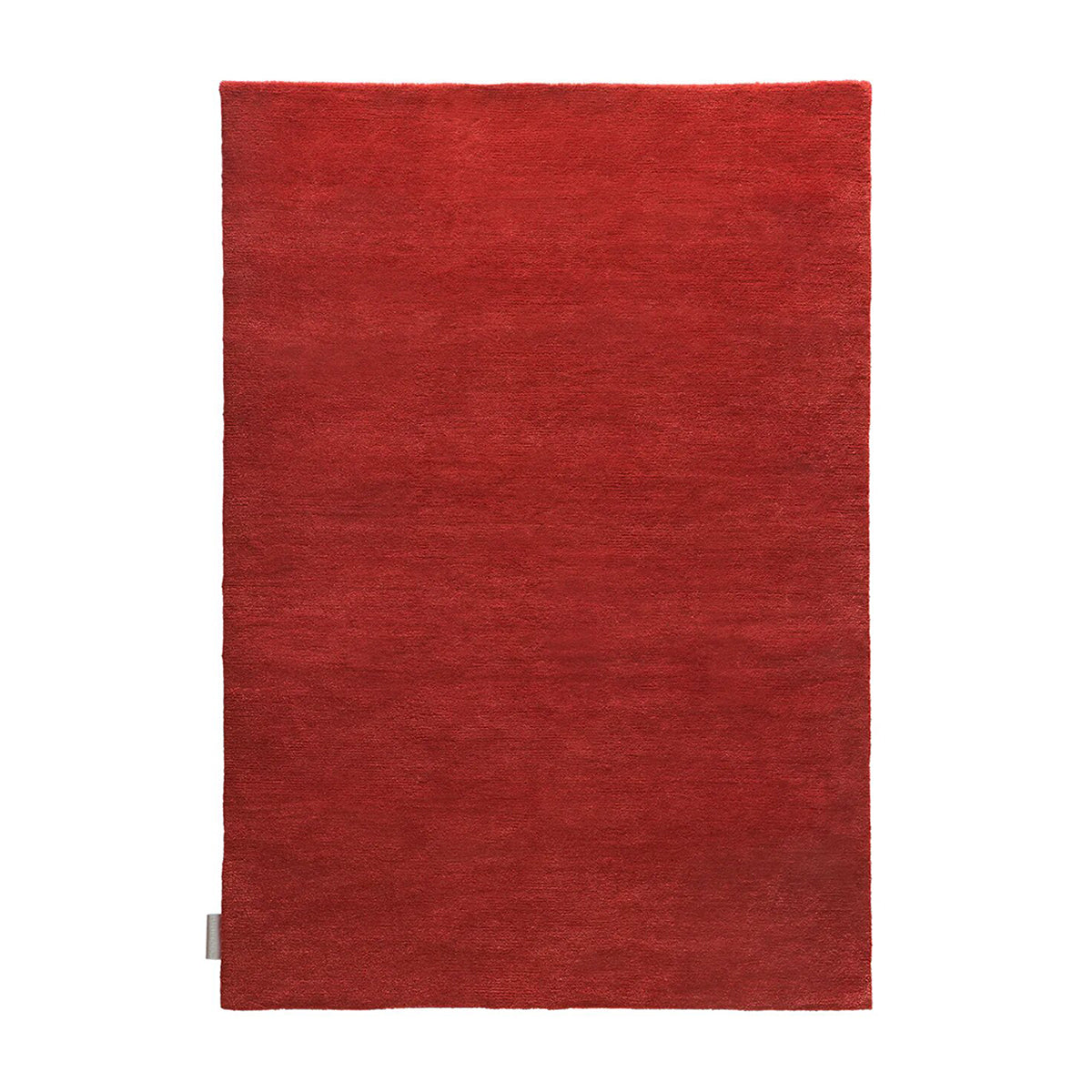 Woolsilk Plain Rectangle Rug: Small + Red