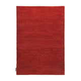 Woolsilk Plain Rectangle Rug: Small + Red