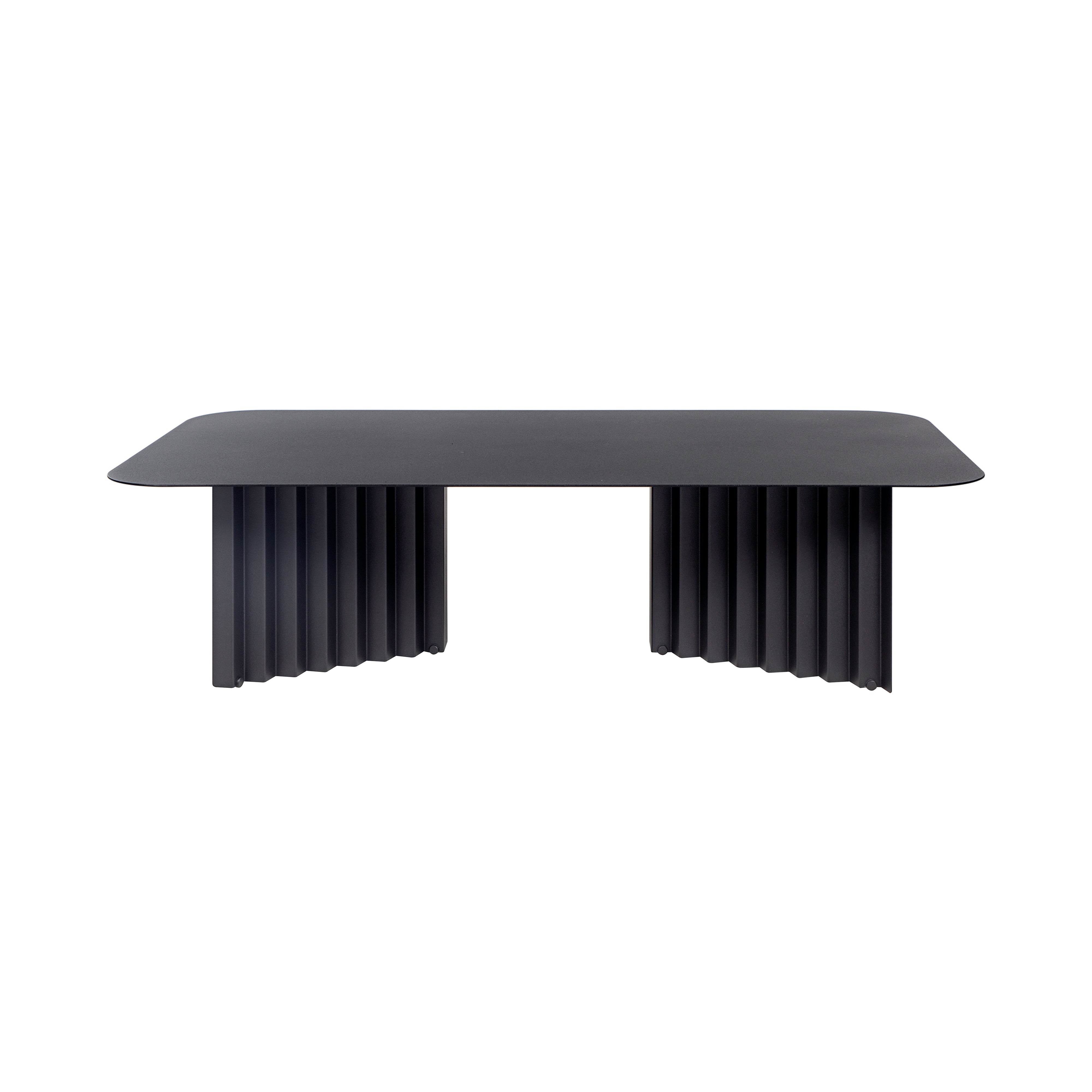 Plec Rectangular Occasional Table: Steel + Large - 45.3