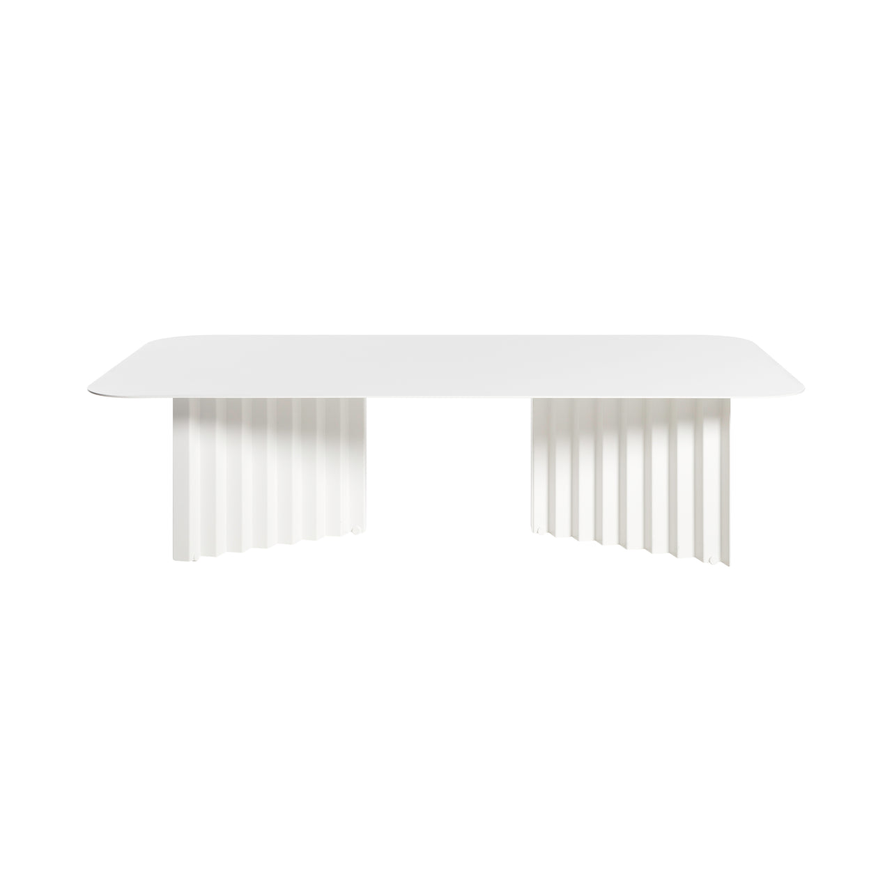 Plec Rectangular Occasional Table: Steel + Large - 45.3