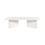 Plec Rectangular Occasional Table: Steel + Large - 45.3