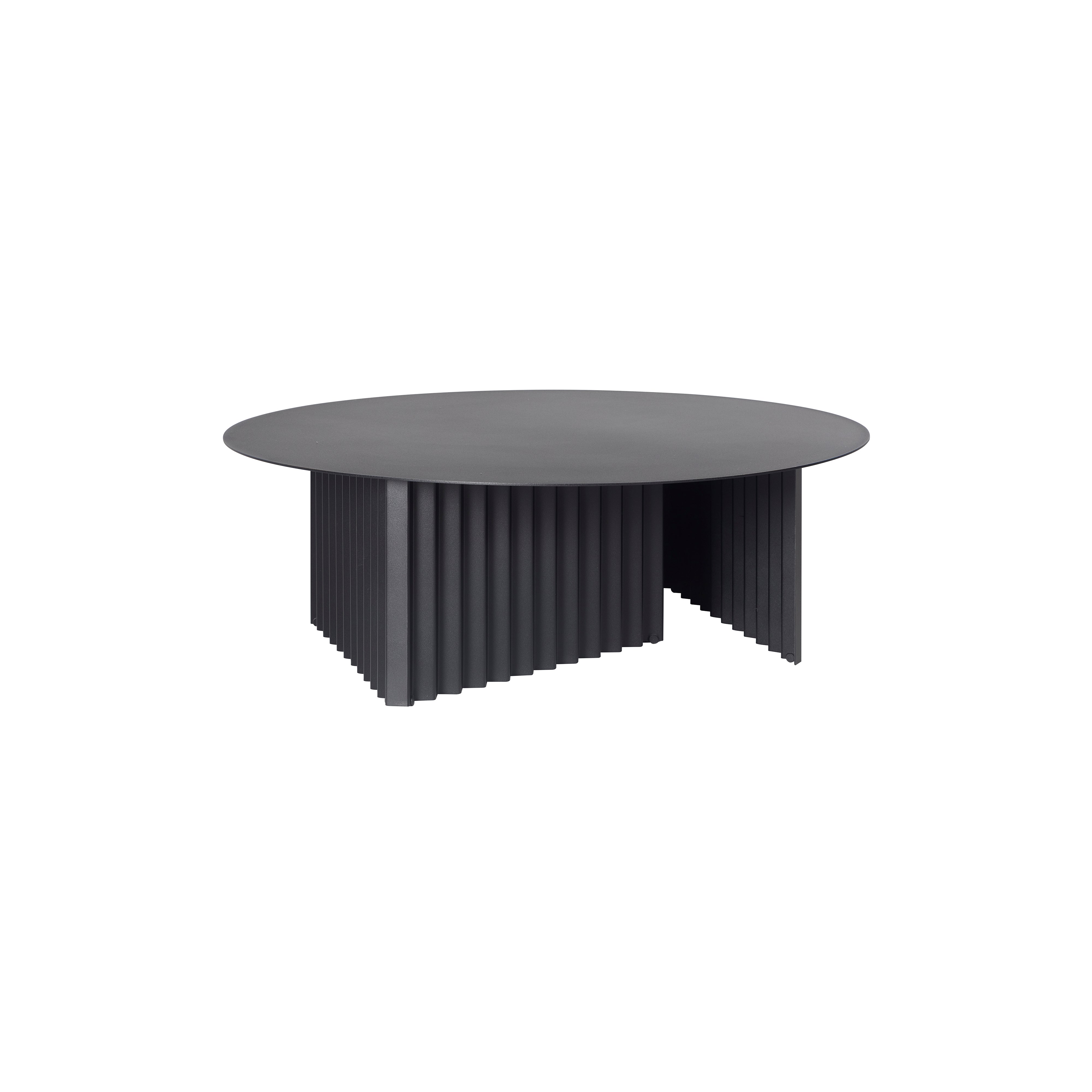 Plec Round Occasional Table: Steel + Large - 35.4