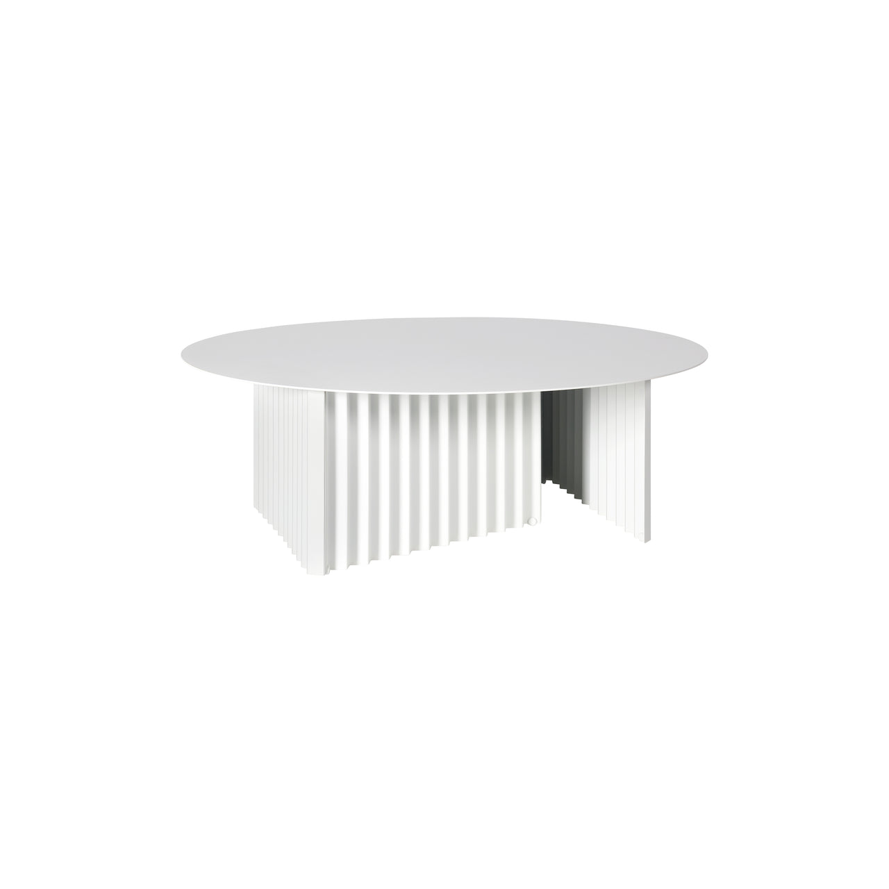 Plec Round Occasional Table: Steel + Large - 35.4