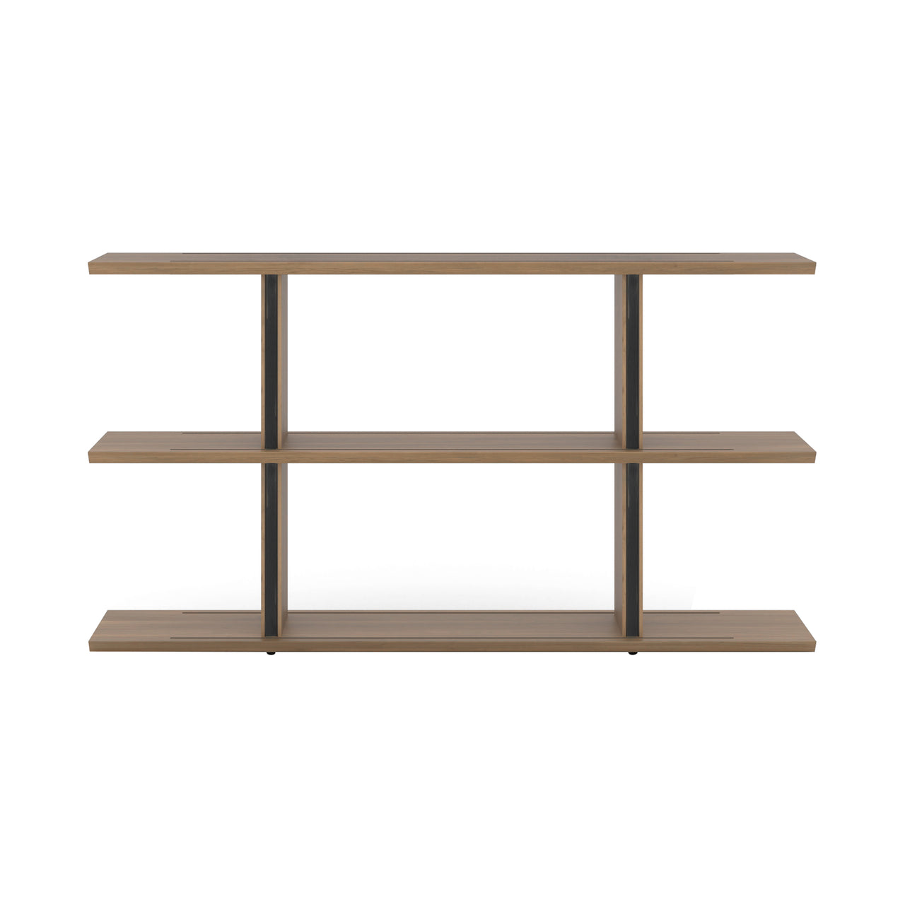 Stockholm Shelf: Composition 2 + Walnut Stained Walnut + Anodized Aluminum Black