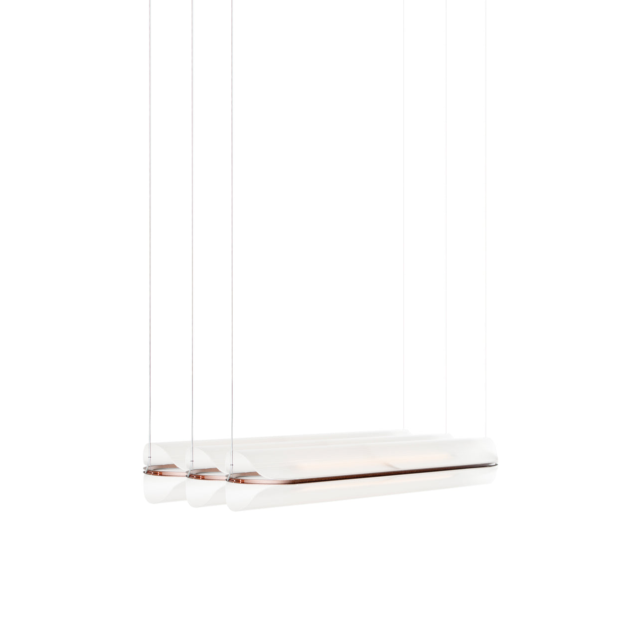 Vale System X-Axis Pendant Light: Horizontal + Side-to-Side + Vale 3 + Rust