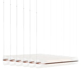 Vale System X-Axis Pendant Light: Horizontal + Side-to-Side + Vale 6 + Silica