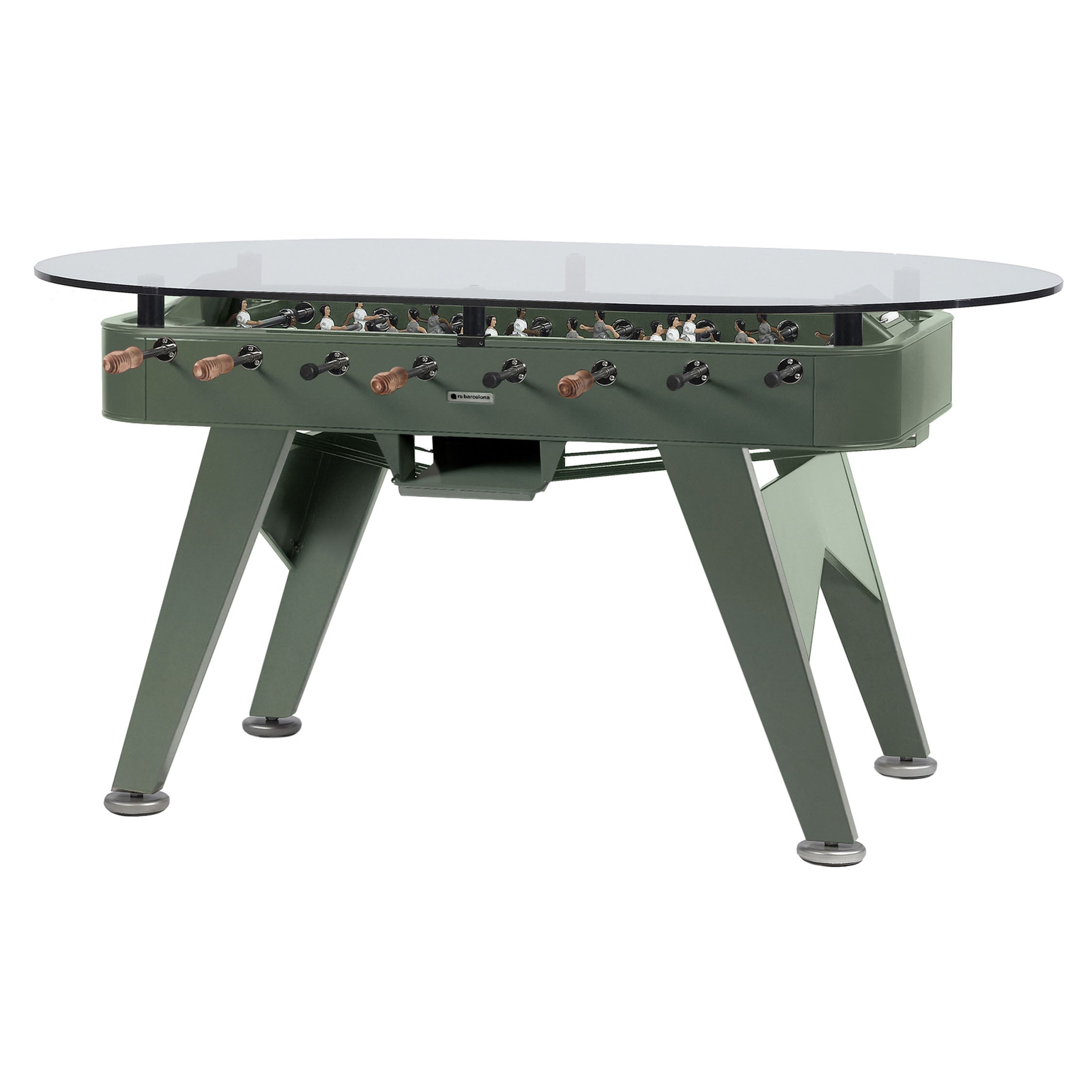 RS2 Oval Dining Football Table: Green