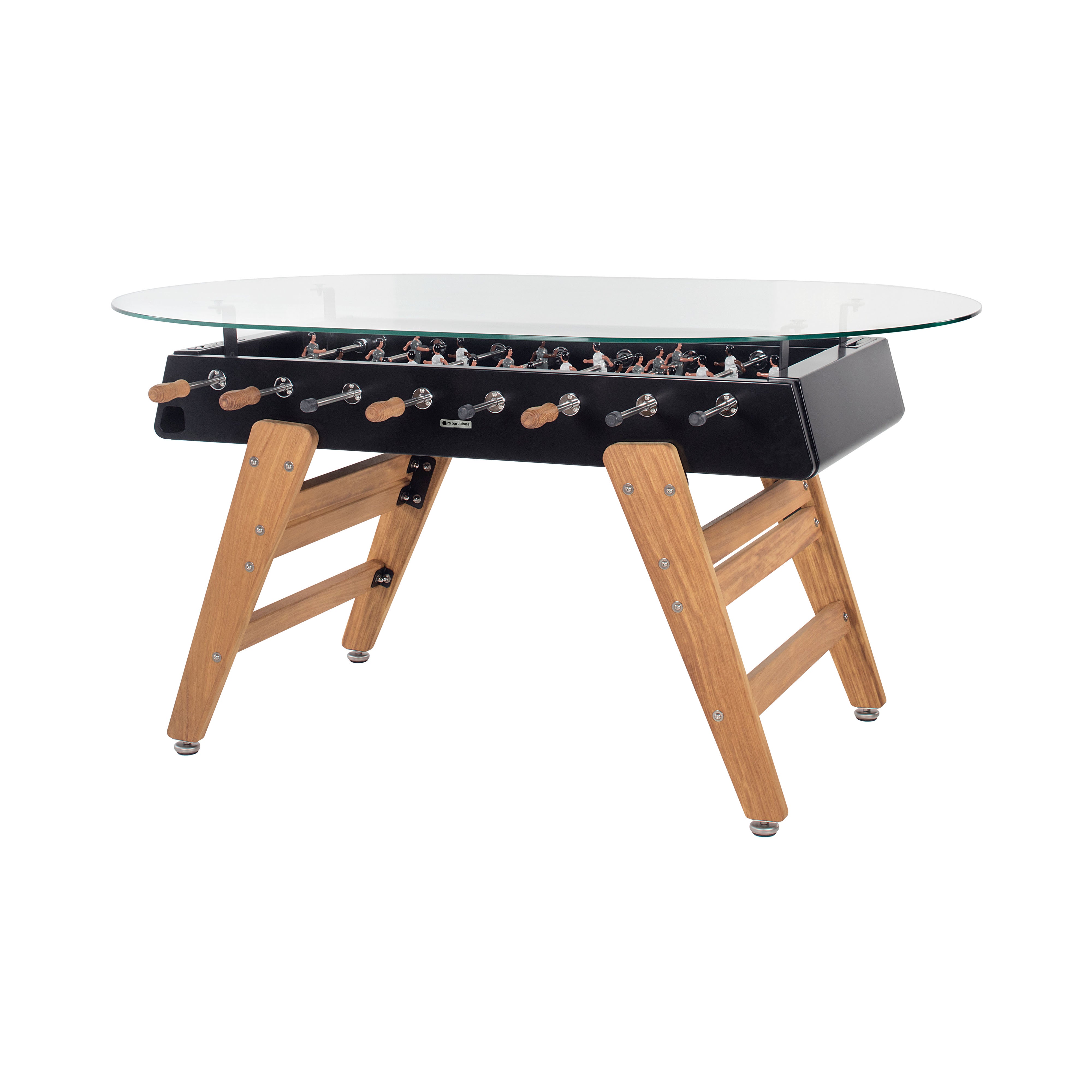 RS3 Wood Dining Football Table: Oval + Black