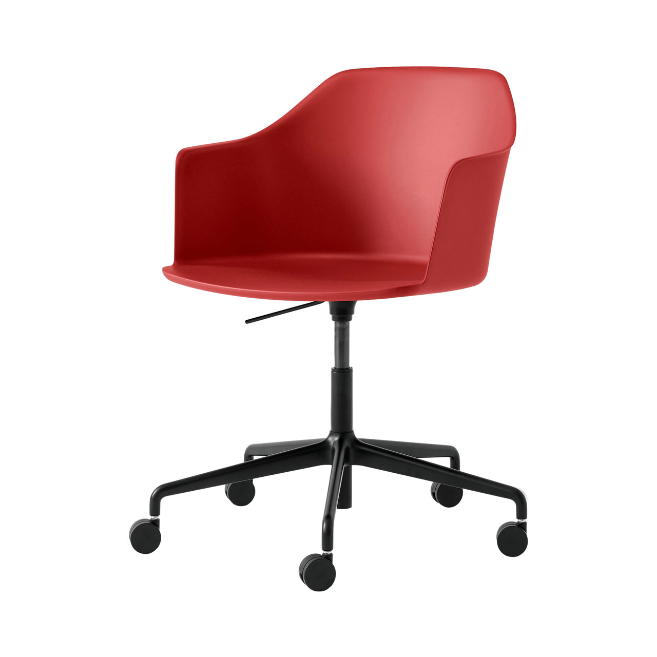 Rely Armchair HW53: Vermilion Red + Black