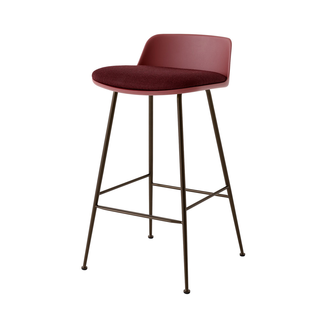 Rely Counter Stool: HW82 + Red Brown + Bronzed