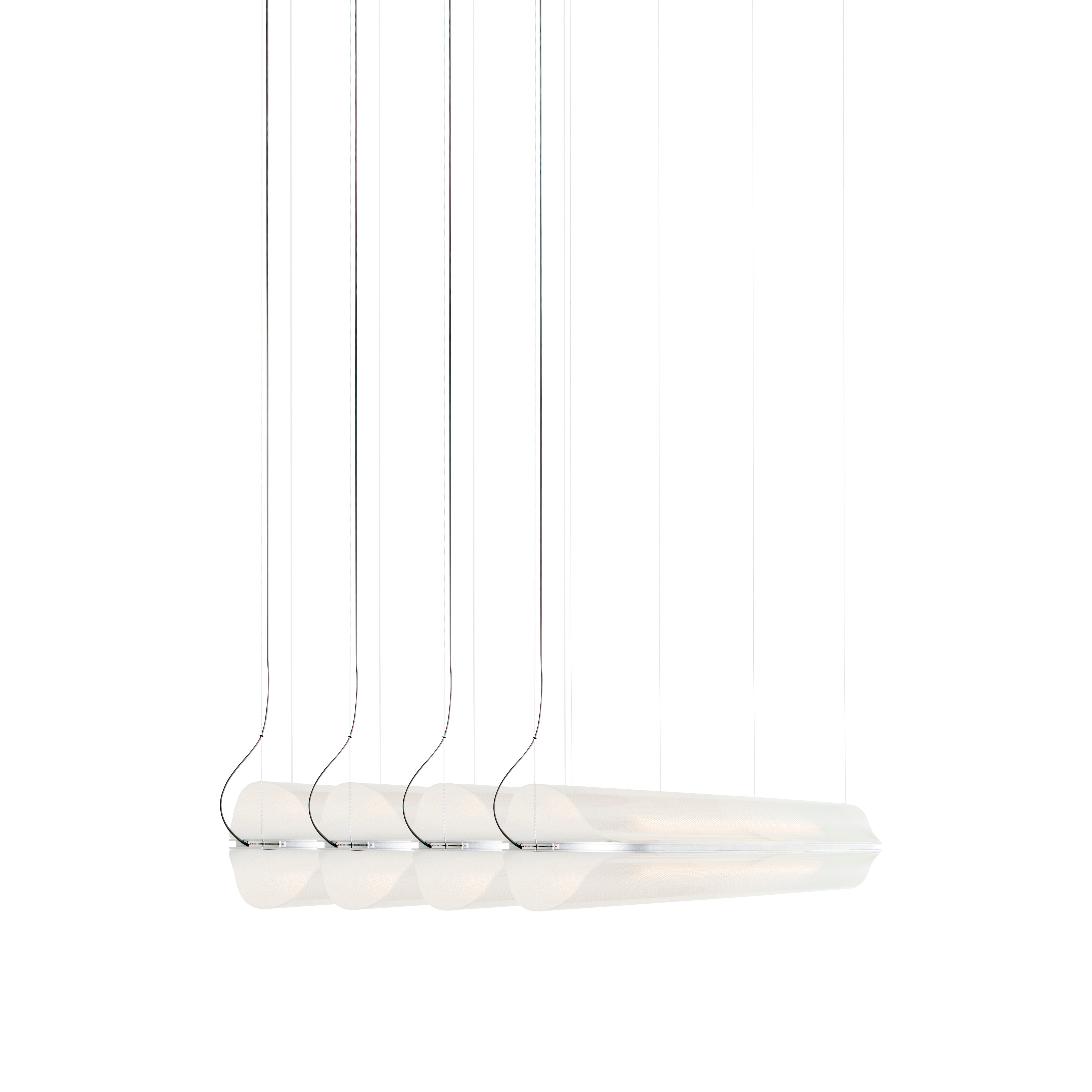 Vale System X-Axis Pendant Light: Horizontal + Side-to-Side + Vale 4 + Silica