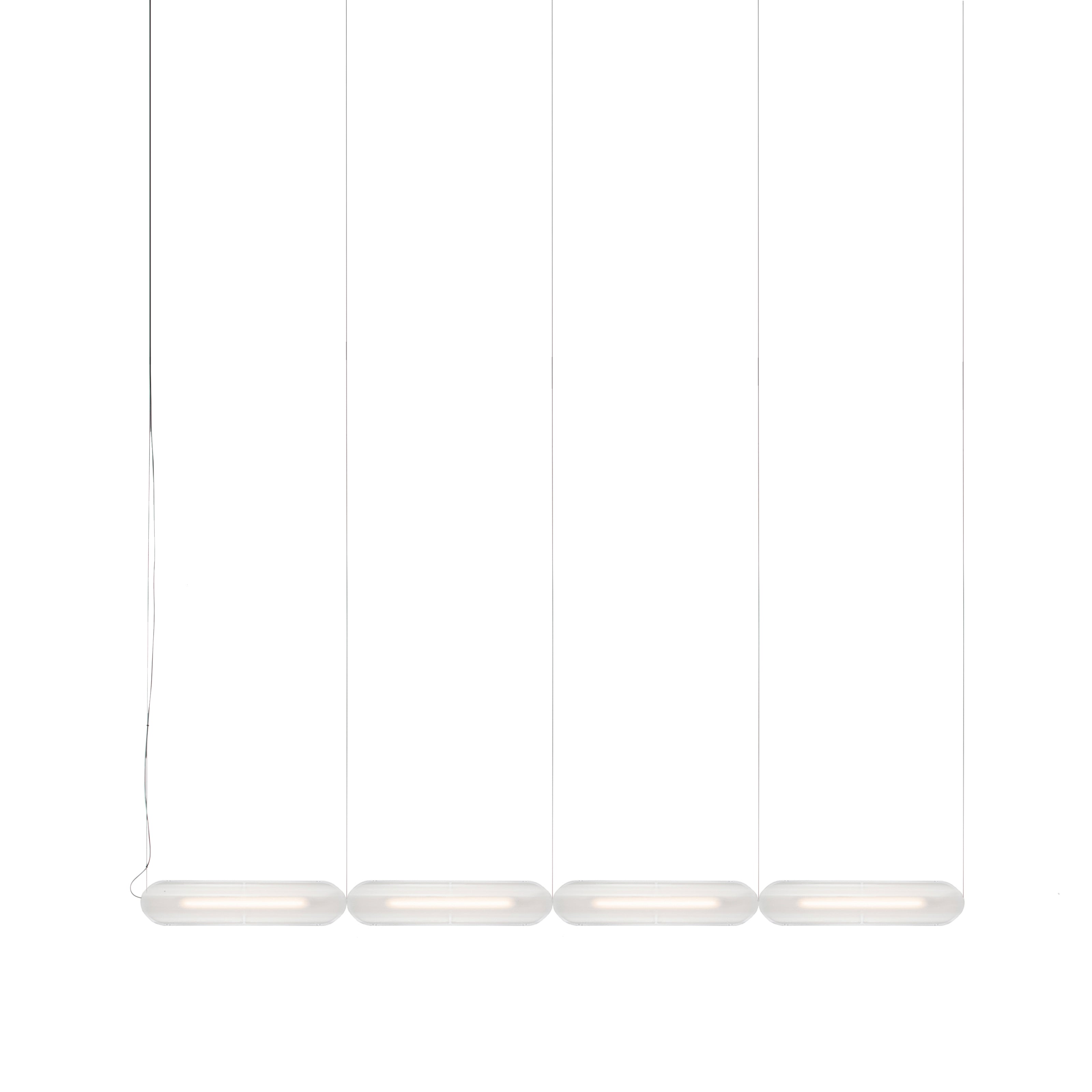 Vale System Y-Axis Pendant Light: Horizontal + End-to-End + Vale 4 + Silica