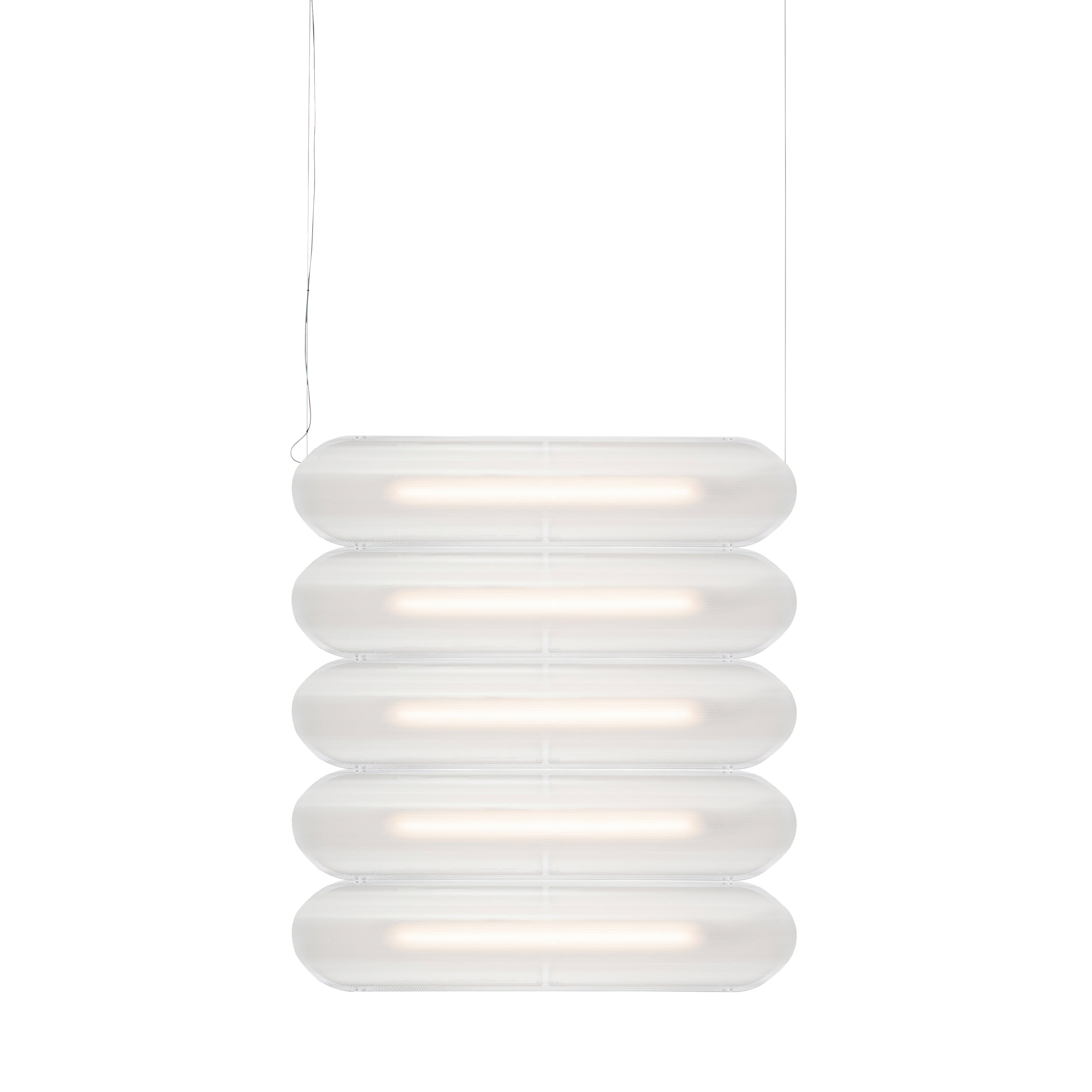 Vale System Y-Axis Pendant Light: Horizontal + Side-to-Side + Vale 5 + Silica