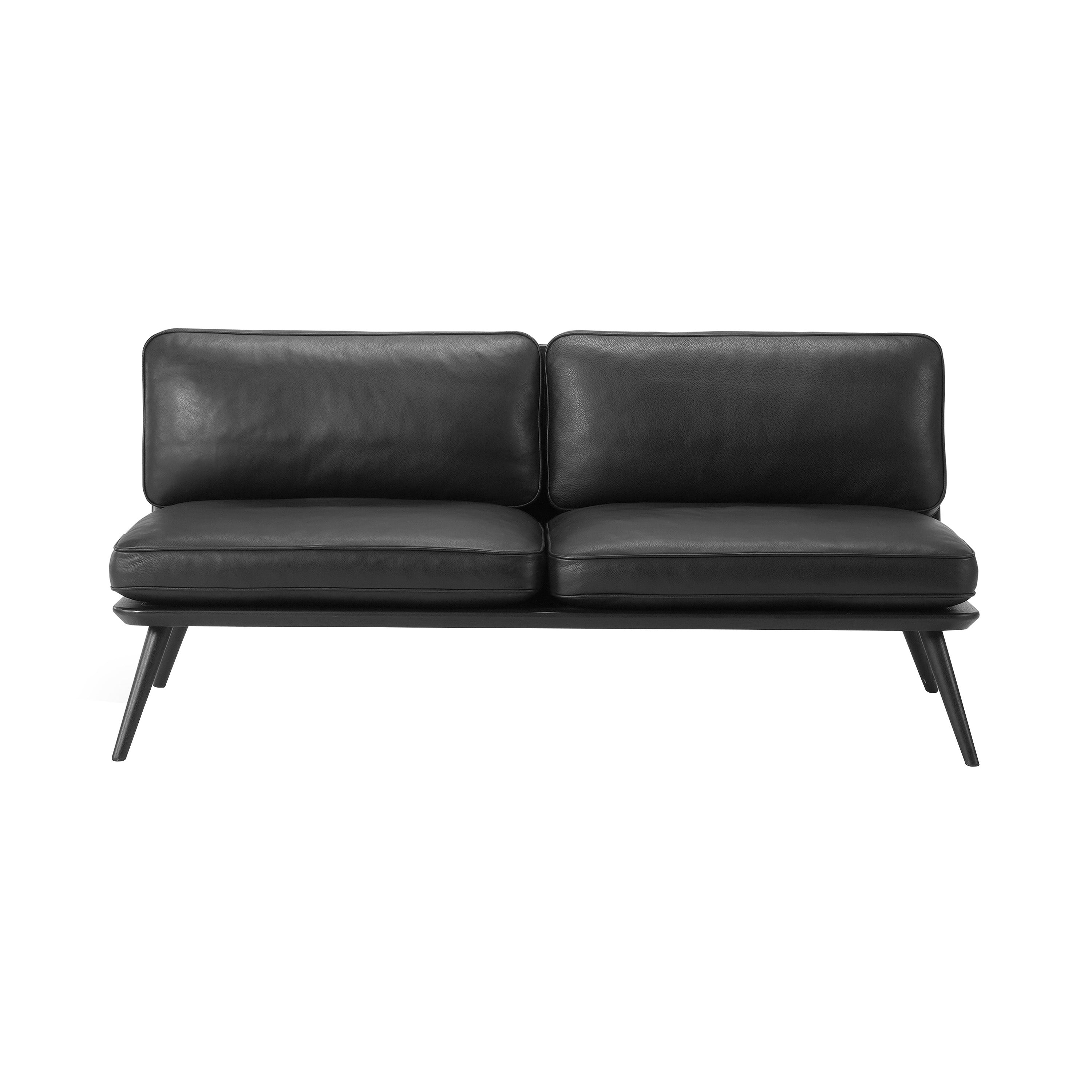 Spine Lounge Suite Sofa: Black Lacquered Ash