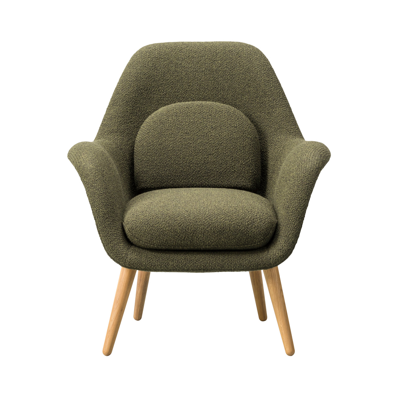 Swoon Lounge Chair Petit: Wood Base + Lacquered Oak