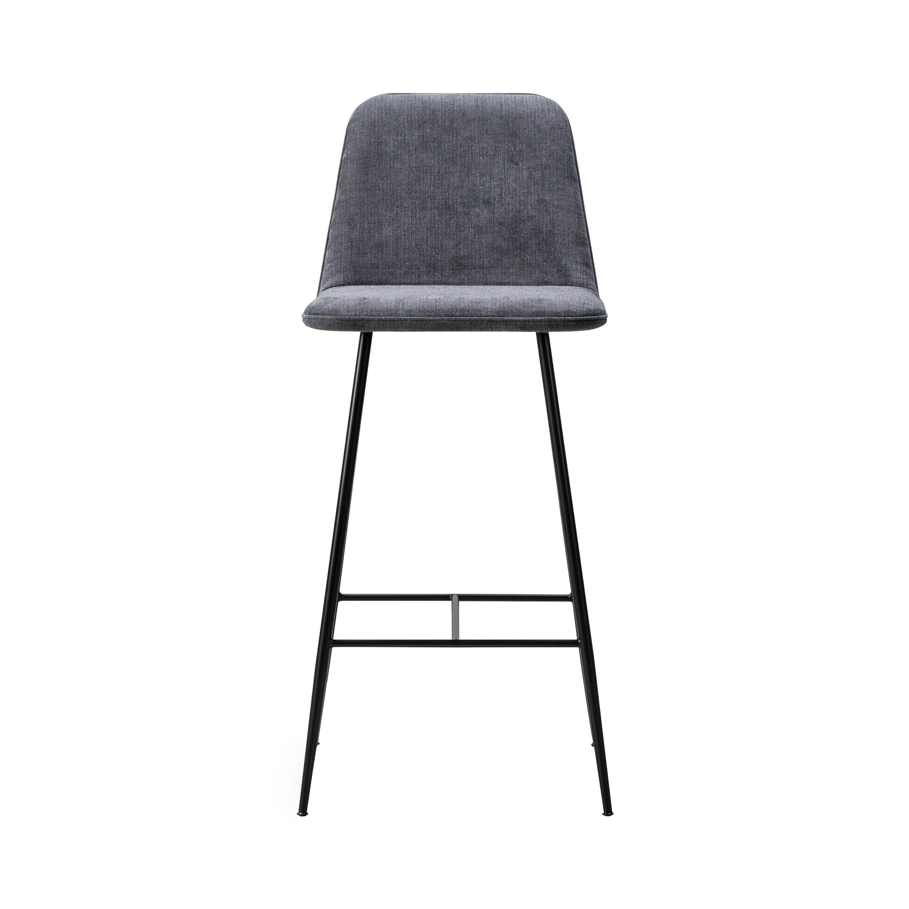 Spine Bar + Counter Stool with Back: Metal Base + Bar