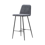 Spine Bar + Counter Stool with Back: Metal Base + Bar