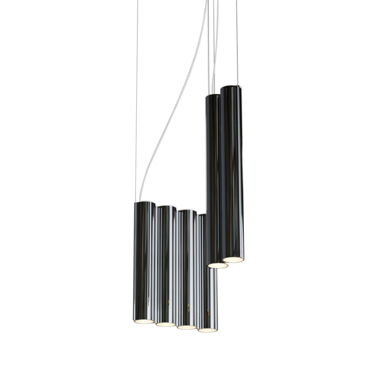 Silo 10 Suspension Lamp: Mirror Polished Aluminum