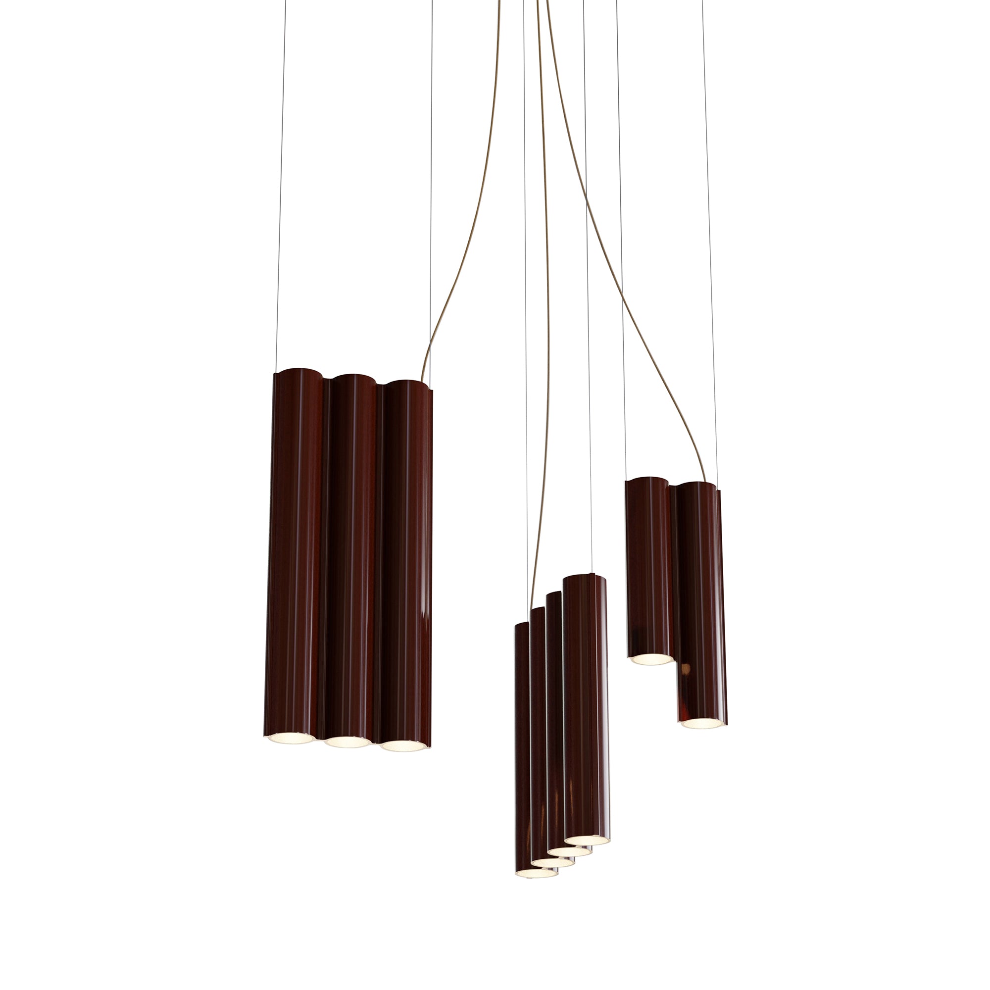 Silo 12 Suspension Lamp: Oxblood