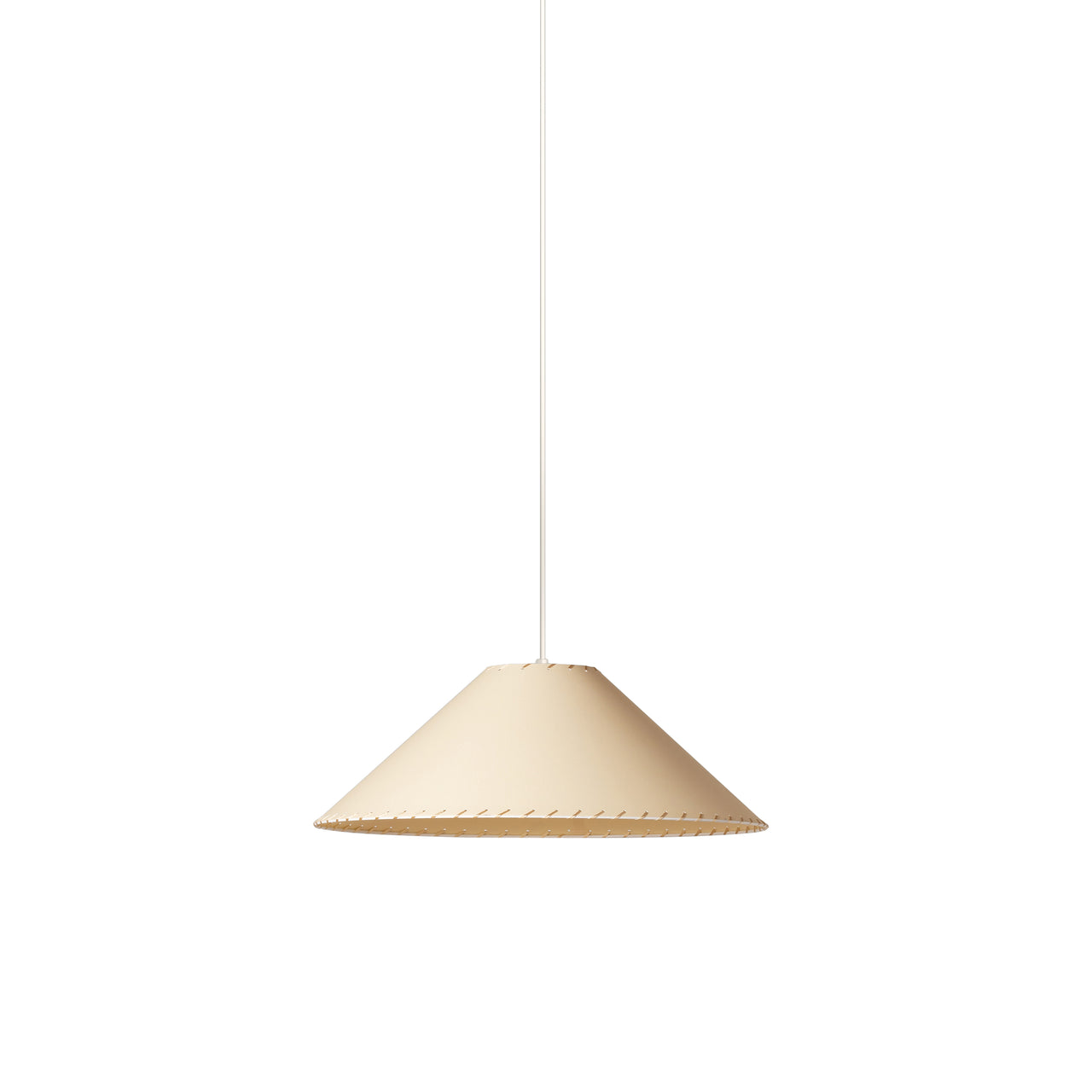 Sisisi MT4 Pendant Lamp: Stitched Beige + Textured White + White