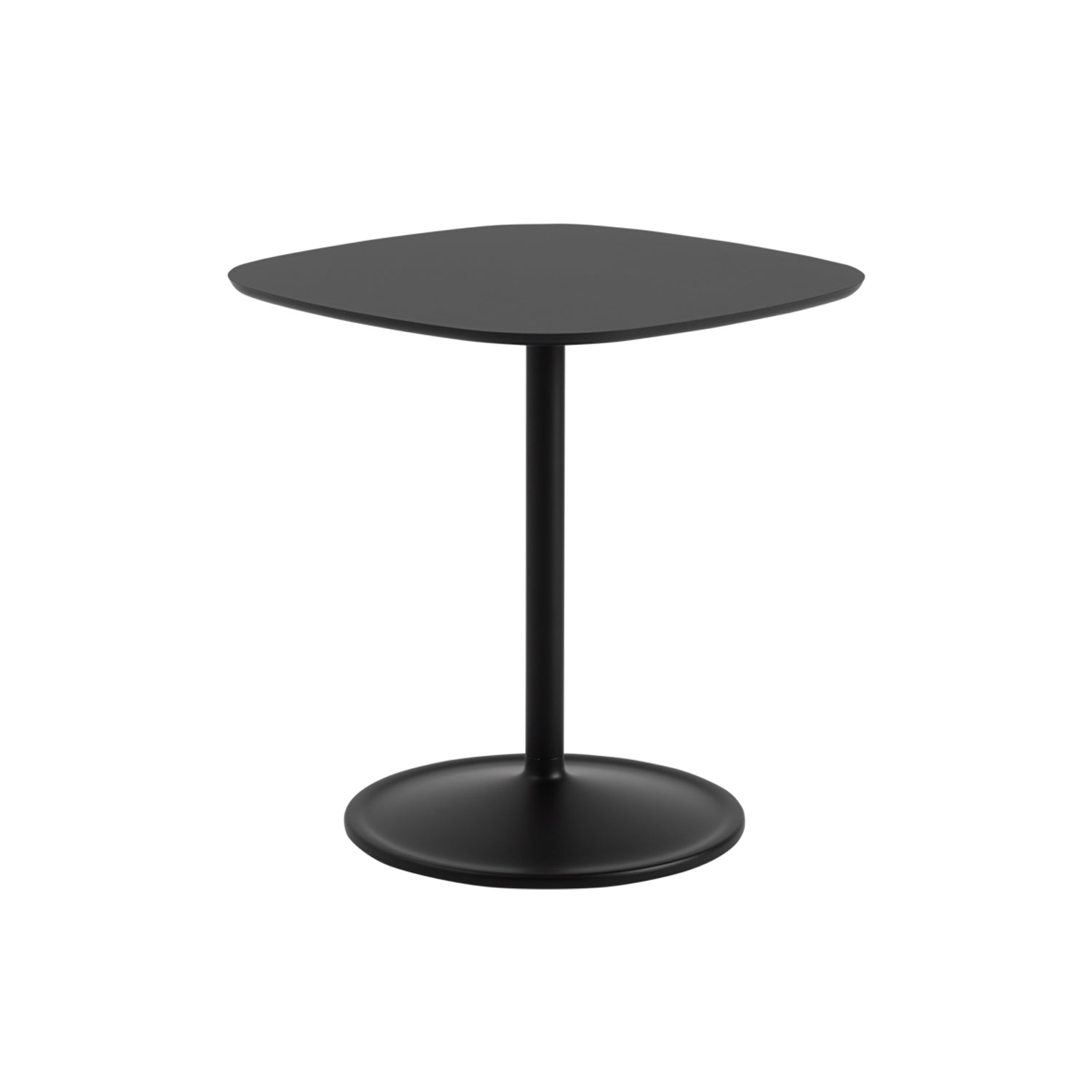 Soft Café Table: Square + Low + Black Nanolaminate + Black