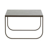 Tati Coffee Table: Square + Stone Top + High + Bronze