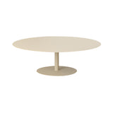 Odette Round Coffee Table: XX Large + Low + Ivory Metal