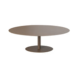 Odette Round Coffee Table: XX Large + Low + Pale Brown Metal