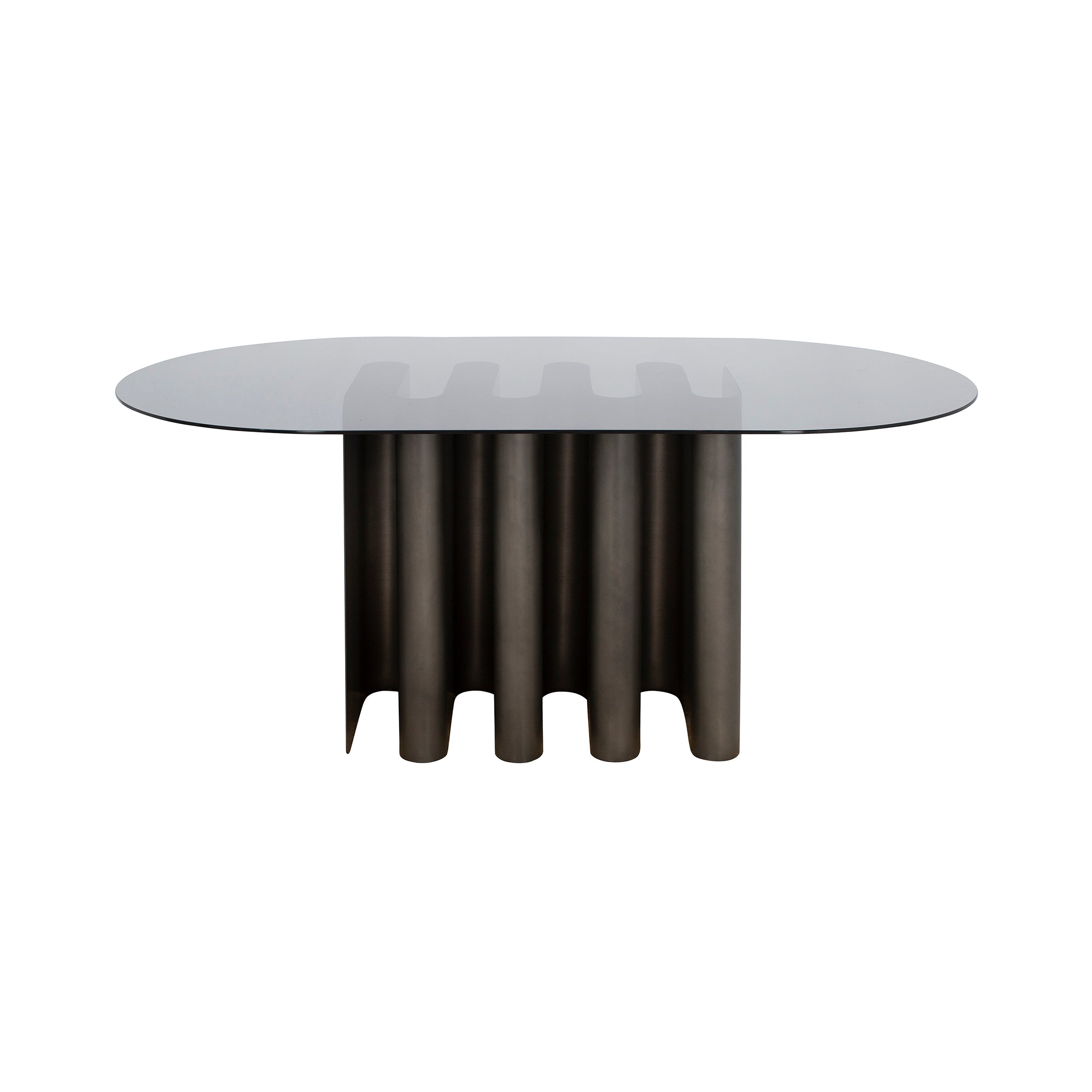 Tavolo2 Dining Table: Parsol Grey + Smoky Grey