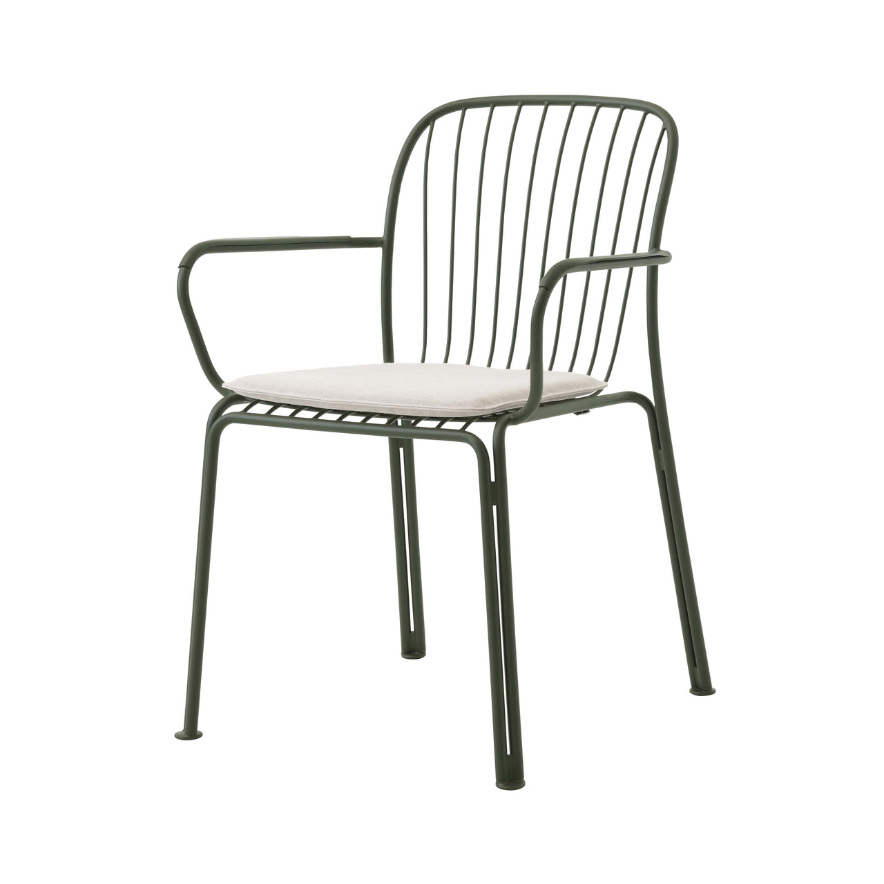 Thorvald SC95 Armchair with Seatpad: Outdoor+ Bronze Green + Heritage Papyrus 