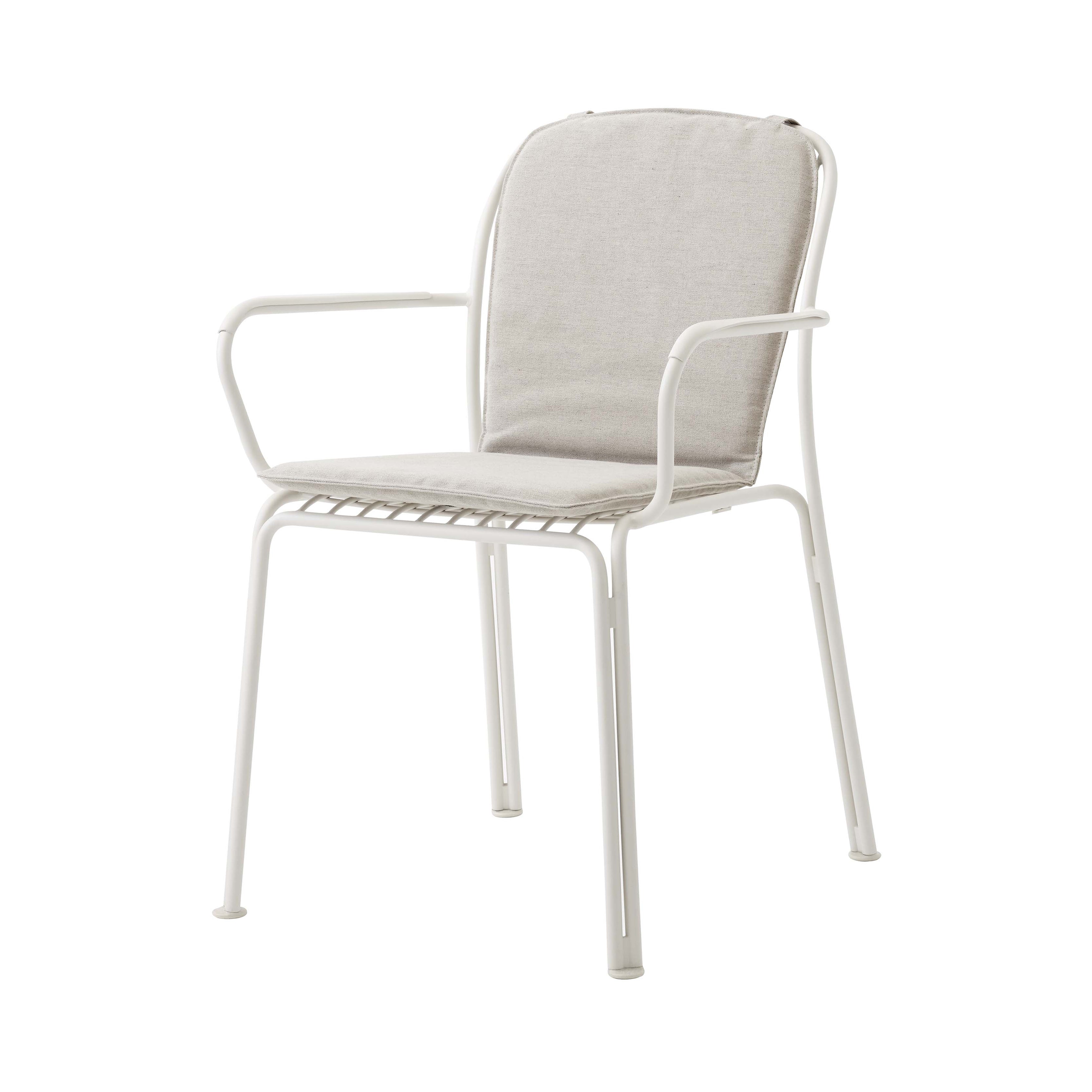 Thorvald SC95 Armchair: Outdoor + Ivory + With Heritage Papyrus Cushion