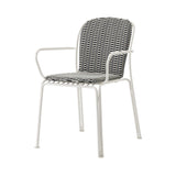 Thorvald SC95 Armchair: Outdoor + Ivory + With Marquetry Bora Cushion