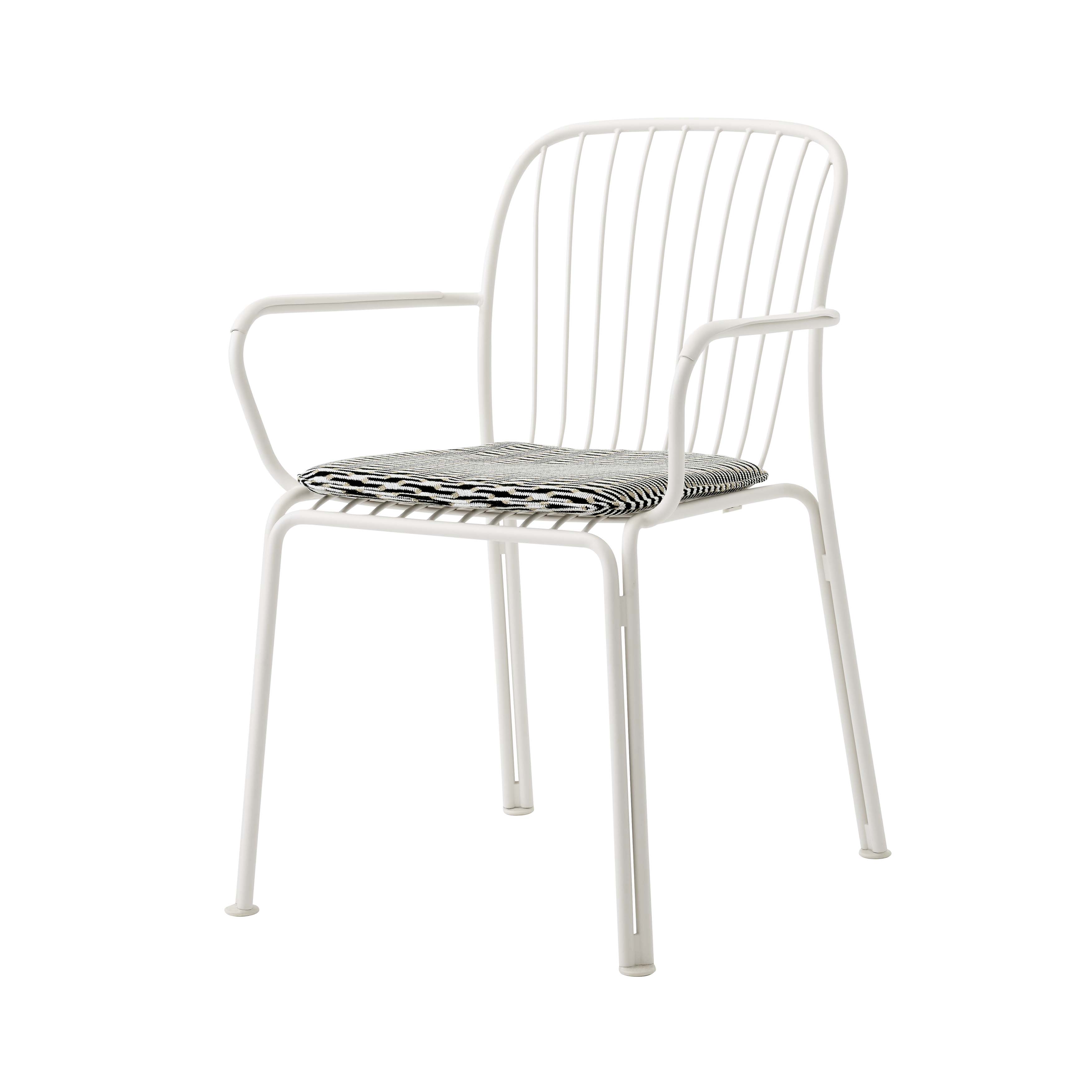 Thorvald SC95 Armchair with Seatpad: Outdoor + Ivory + Marquetry Bora 