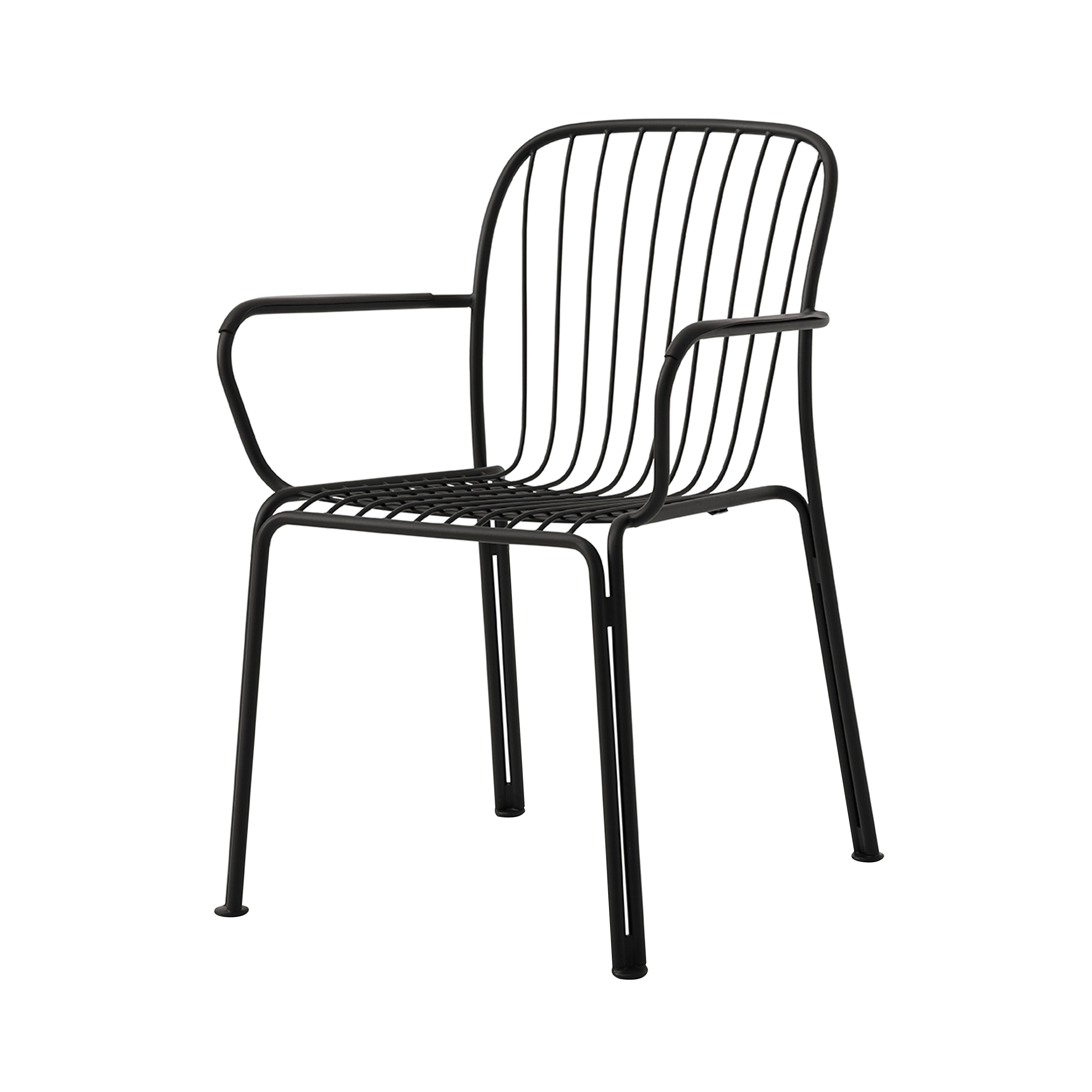 Thorvald SC95 Armchair: Outdoor + Warm Black + Without Cushion