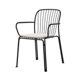 Thorvald SC95 Armchair with Seatpad: Outdoor + Warm Black + Heritage Papyrus 