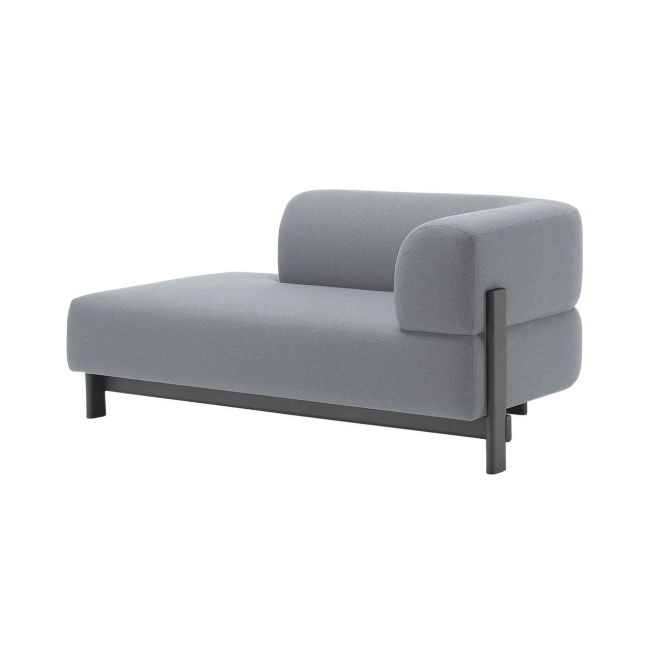 Elephant Chaise Lounge: Left Corner + Black