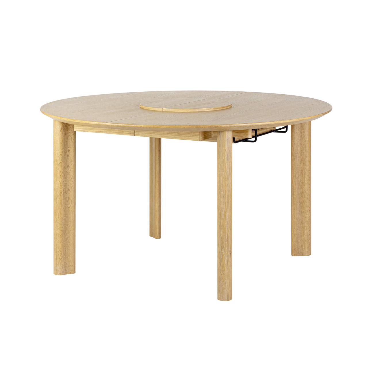 Comfort Circle Dining Table with Extension: smooth + Oak 