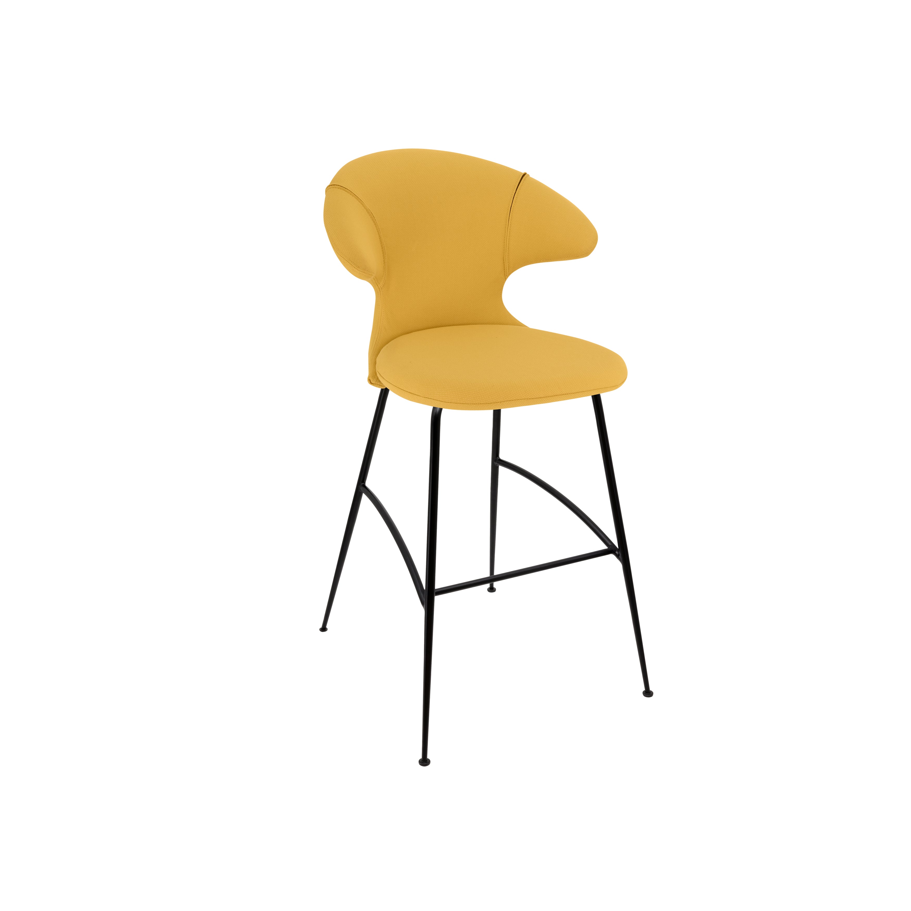 Time Flies Bar Stool: Black + curry sun