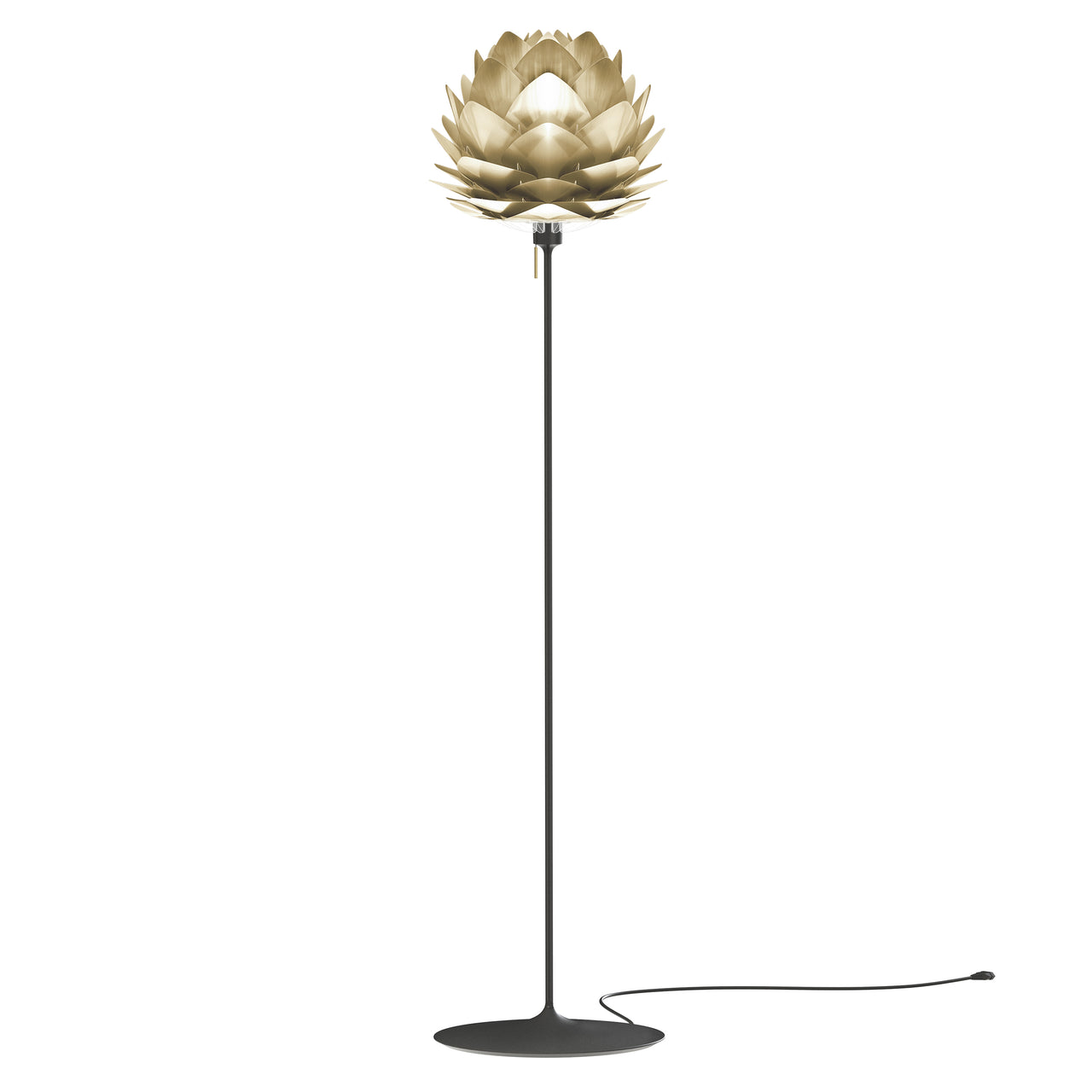 Silvia Champagne Floor Lamp: Medium - 17.7