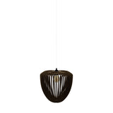 Clava Wood Pendant:  Dark Oak + White + Plug-in