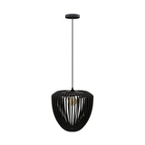 Clava Wood Pendant: Black Oak + Black + Canopy