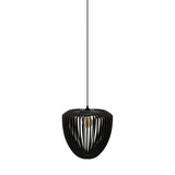 Clava Wood Pendant: Black Oak + Black + Plug-in