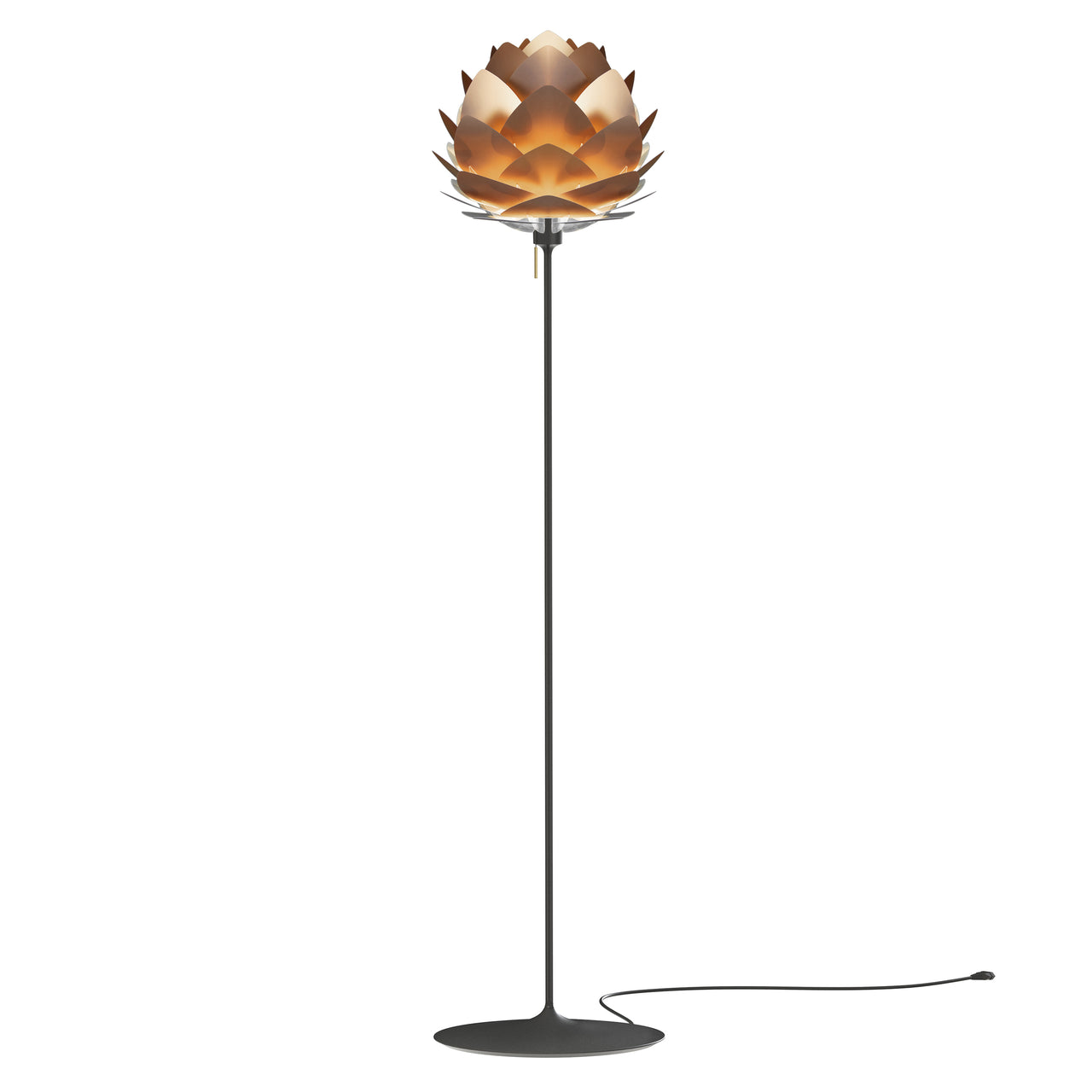 Silvia Champagne Floor Lamp: Medium - 17.7