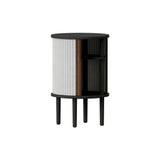 Audacious Side Table: Black Oak + Sterling