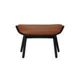 The Reader Ottoman: Black Oak + Cognac Leather